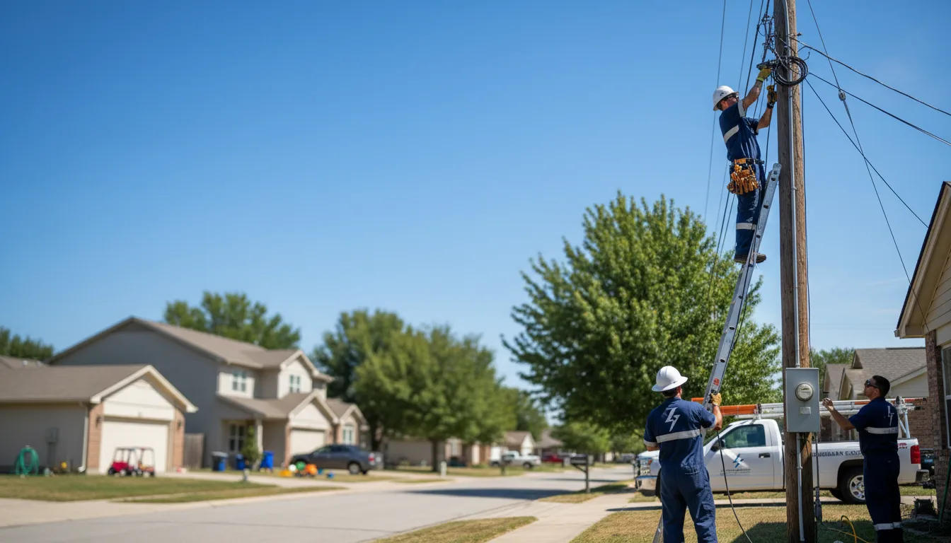 Residential electrician providing installation services in Lancaster, OH
